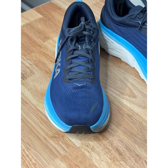 HOKA One One Bondi 8 Blue Running Shoes Men’s Size 13D - Picture 14 of 15